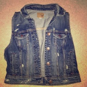 American Eagle denim vest